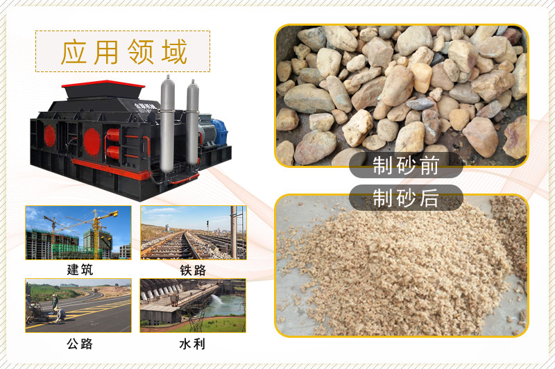 大型液壓對輥制砂機-液壓對輥式破碎機價格-鵝河卵石對輥制砂機圖片視頻/型號參數(shù)/結(jié)構原理